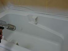 宇和島市　一般のお客様　浴室リフォーム・バスリペア　浴槽カラーコーティング施工事例